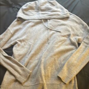 GAP Gray Hooded Sweater Cardigan